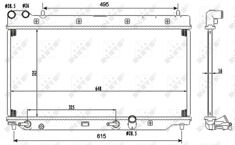 Radiator, engine cooling NRF 53110