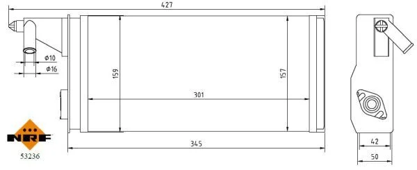 Izmenjevalnik toplote, notranje ogrevanje NRF 53236A