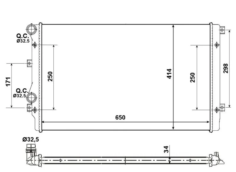 Hladilnik, hlajenje motorja NRF 53406A