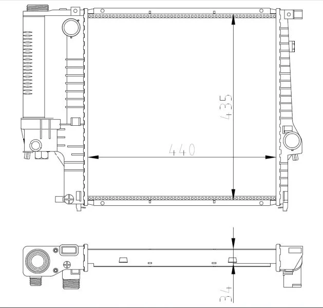 Hladilnik, hlajenje motorja NRF 53849A