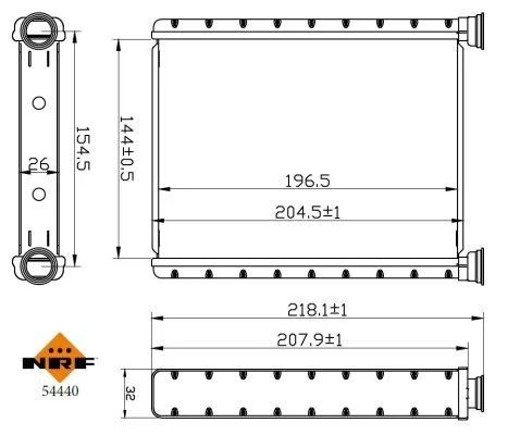 Izmenjevalnik toplote, notranje ogrevanje NRF 54440
