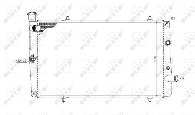 Radiator, engine cooling NRF 54669