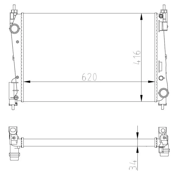Hladilnik, hlajenje motorja NRF 54752A