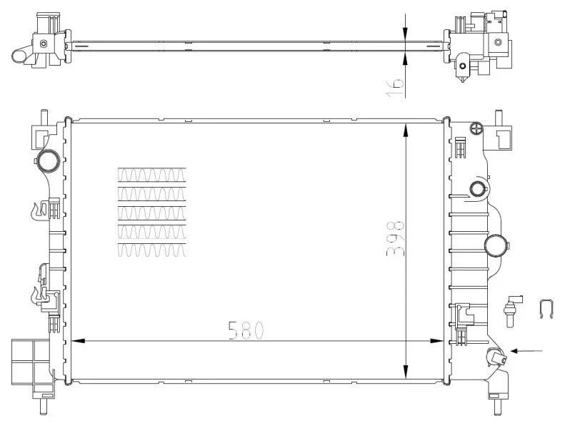 Hladilnik, hlajenje motorja NRF 550003