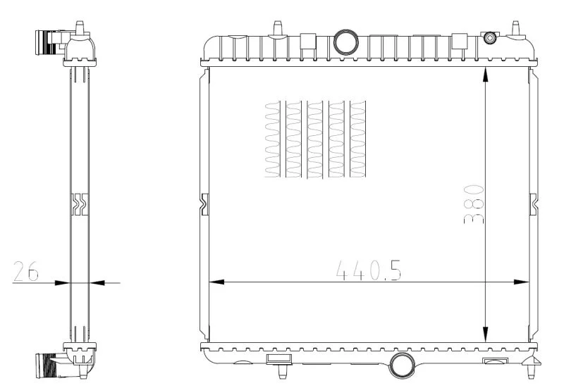 Hladilnik, hlajenje motorja NRF 550021