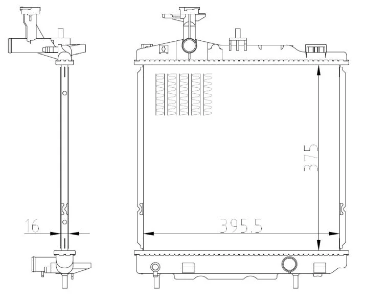 Hladilnik, hlajenje motorja NRF 550022