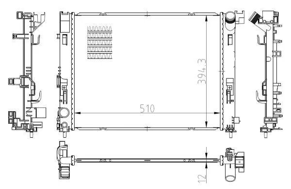 Hladilnik, hlajenje motorja NRF 550038