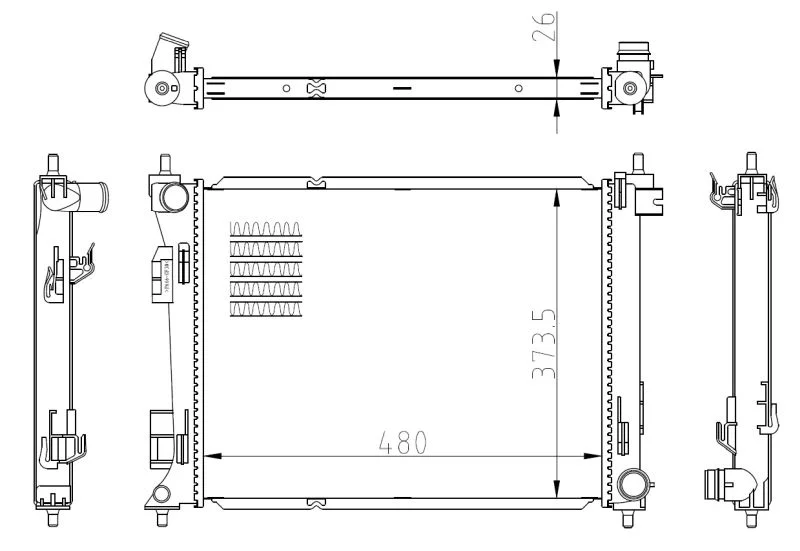 Hladilnik, hlajenje motorja NRF 550039