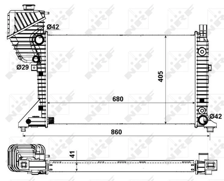 Hladilnik, hlajenje motorja NRF 55349A