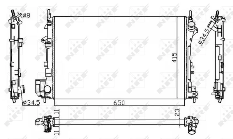 Hladilnik, hlajenje motorja NRF 58203A