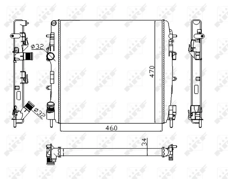 Hladilnik, hlajenje motorja NRF 58317A