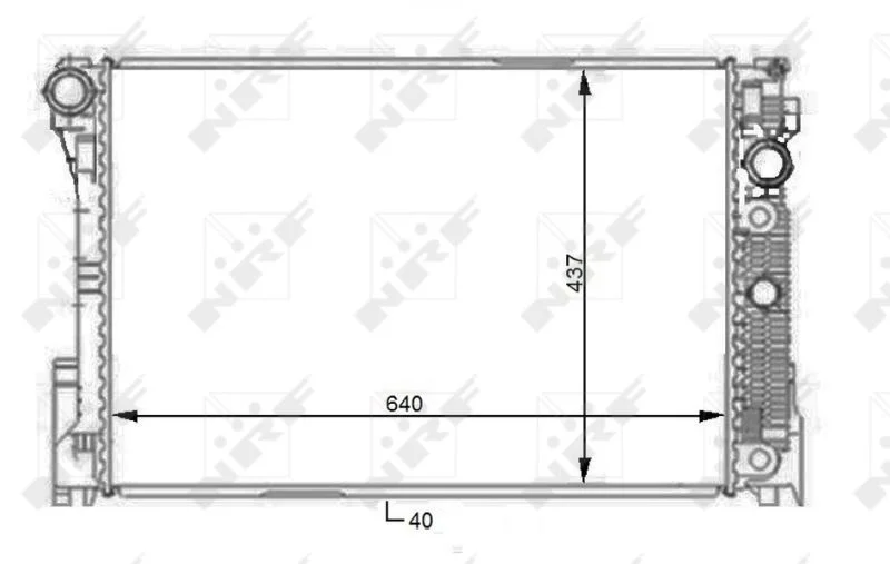 Radiator, engine cooling NRF 59108