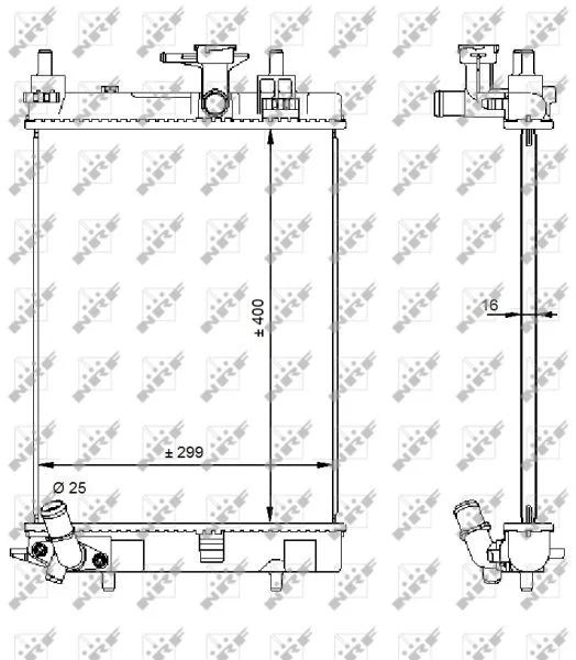Radiator, engine cooling NRF 59207