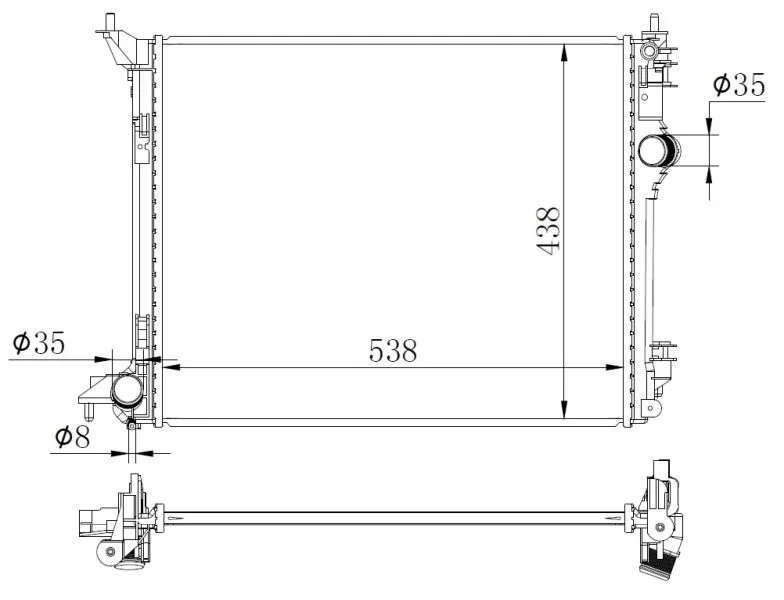 Hladilnik, hlajenje motorja NRF 59270