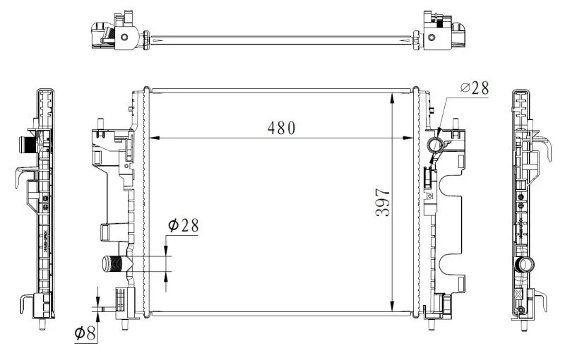 Hladilnik, hlajenje motorja NRF 59274