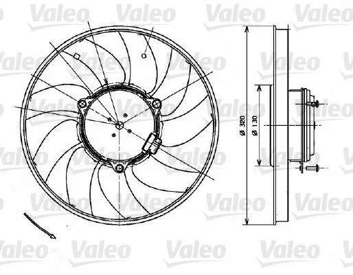 Ventilator, hlajenje motorja VALEO 696083