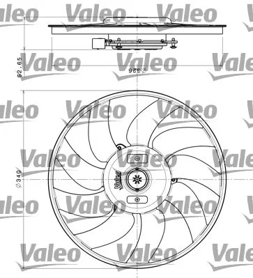Fan, engine cooling VALEO 696349