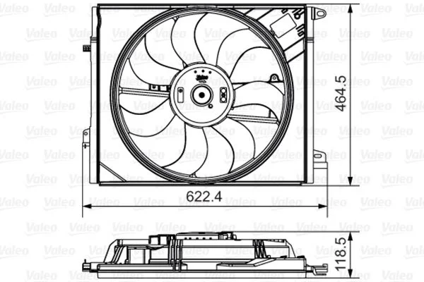 Fan, engine cooling VALEO 696882