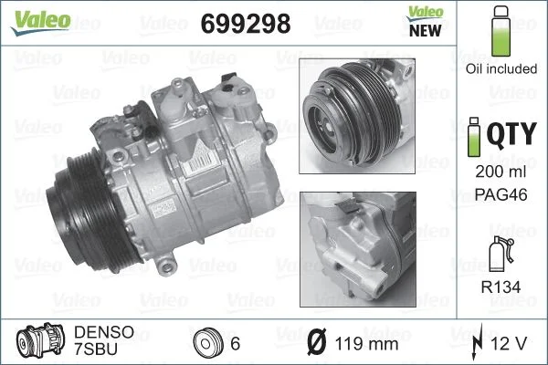Kompresor, klimatska naprava VALEO 699298