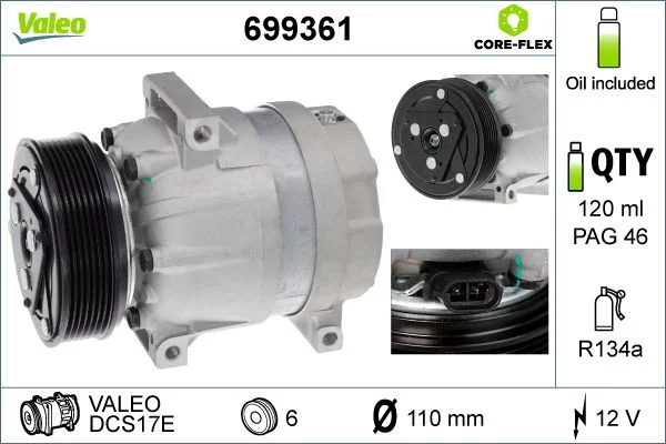 Kompresor, klimatska naprava VALEO 699361