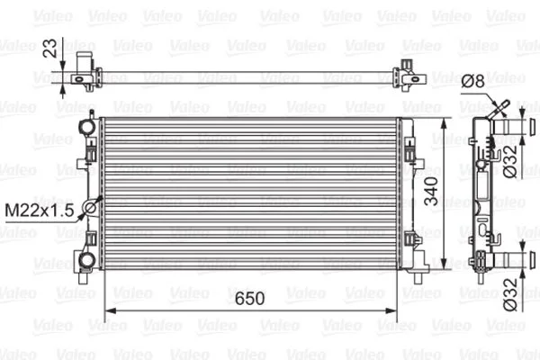 Hladilnik, hlajenje motorja VALEO 701522