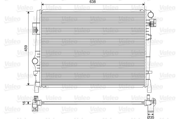 Radiator, engine cooling VALEO 701553