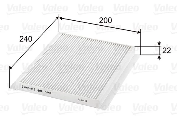 Filter, cabin air VALEO 715816