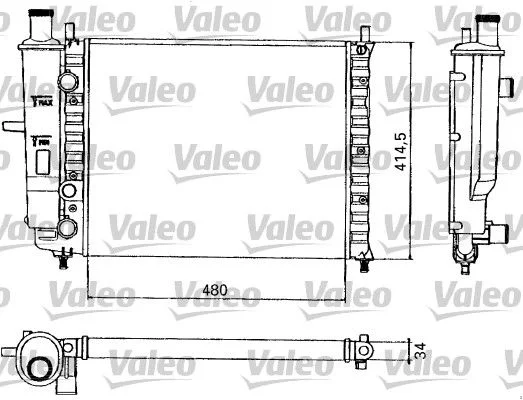 Hladilnik, hlajenje motorja VALEO 731582