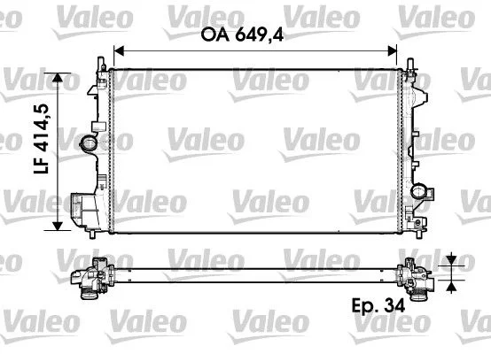 Hladilnik, hlajenje motorja VALEO 734339