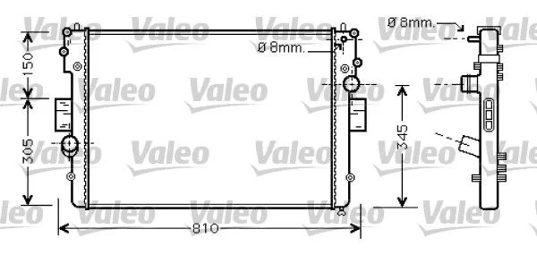 Hladilnik, hlajenje motorja VALEO 734448