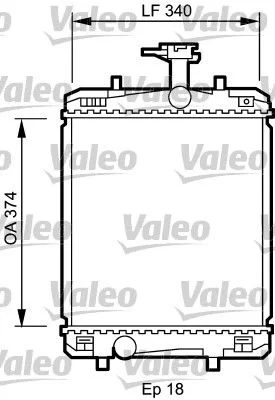Hladilnik, hlajenje motorja VALEO 735072