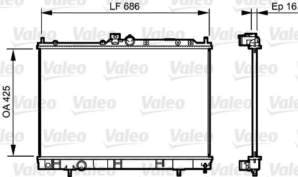 Hladilnik, hlajenje motorja VALEO 735201