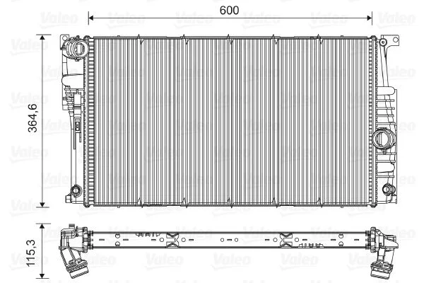 Radiator, engine cooling VALEO 735455