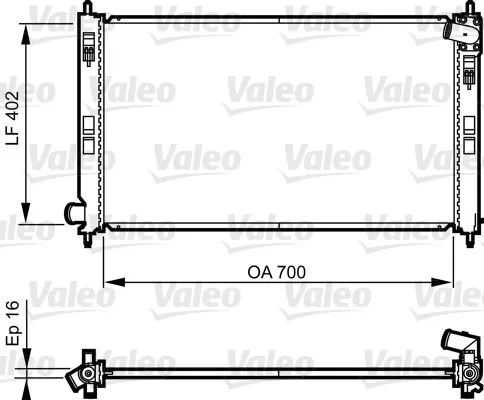 Hladilnik, hlajenje motorja VALEO 735575