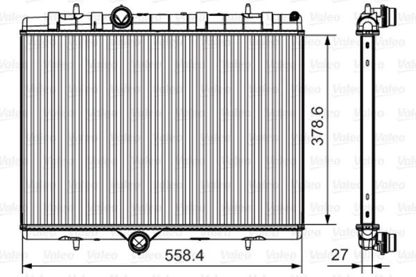 Radiator, engine cooling VALEO 735630