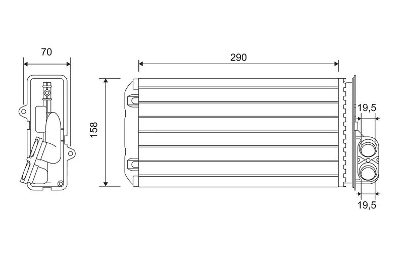 Heat Exchanger, interior heating VALEO 812212