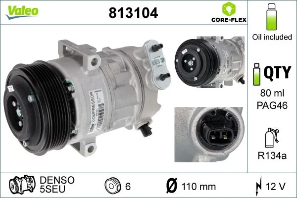 Kompresor, klimatska naprava VALEO 813104