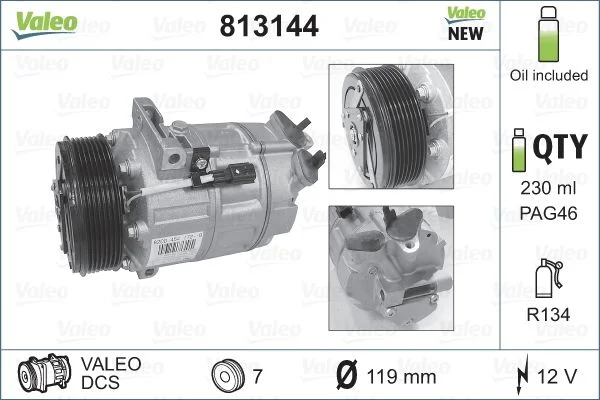 Kompresor, klimatska naprava VALEO 813144