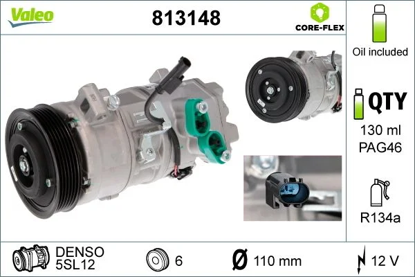 Kompresor, klimatska naprava VALEO 813148