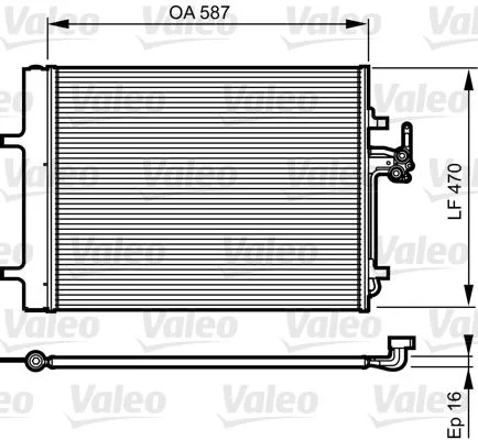 Condenser, air conditioning VALEO 814184