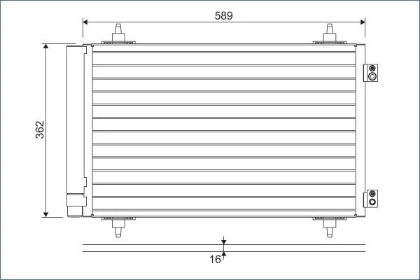 Condenser, air conditioning VALEO 814366