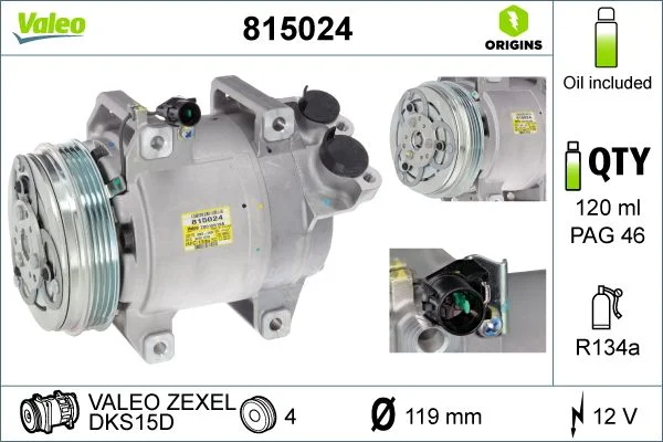 Kompresor, klimatska naprava VALEO 815024