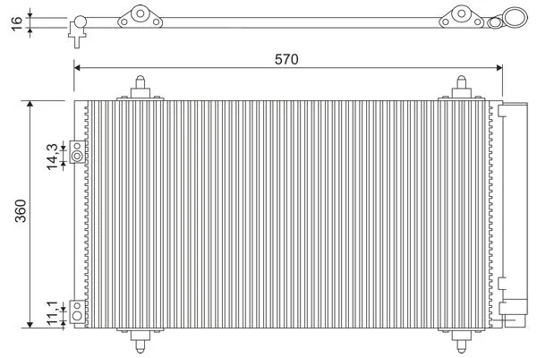 Condenser, air conditioning VALEO 818171