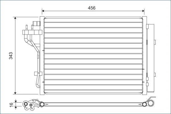 Condenser, air conditioning VALEO 822629