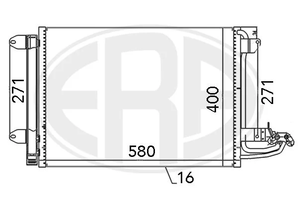 Condenser, air conditioning ERA 667003