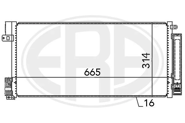 Condenser, air conditioning ERA 667004