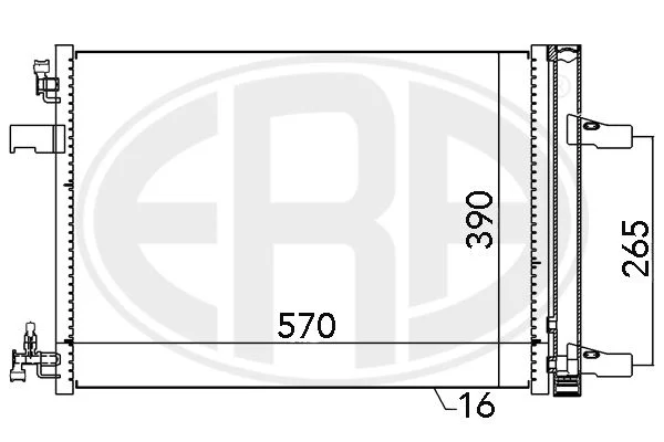 Condenser, air conditioning ERA 667047