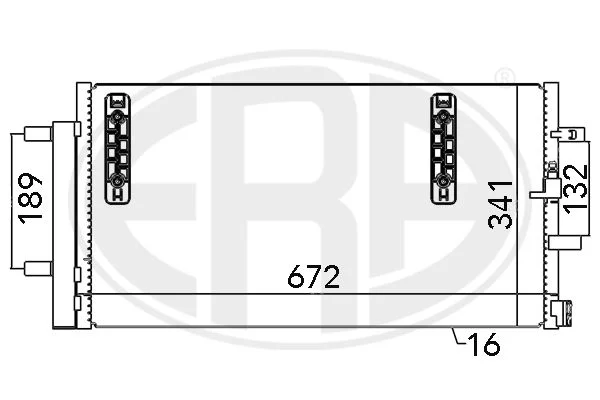 Condenser, air conditioning ERA 667048