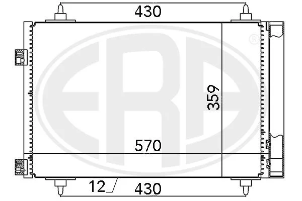 Condenser, air conditioning ERA 667078
