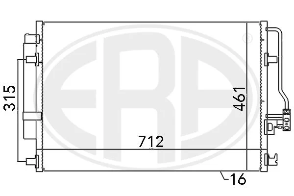 Condenser, air conditioning ERA 667110